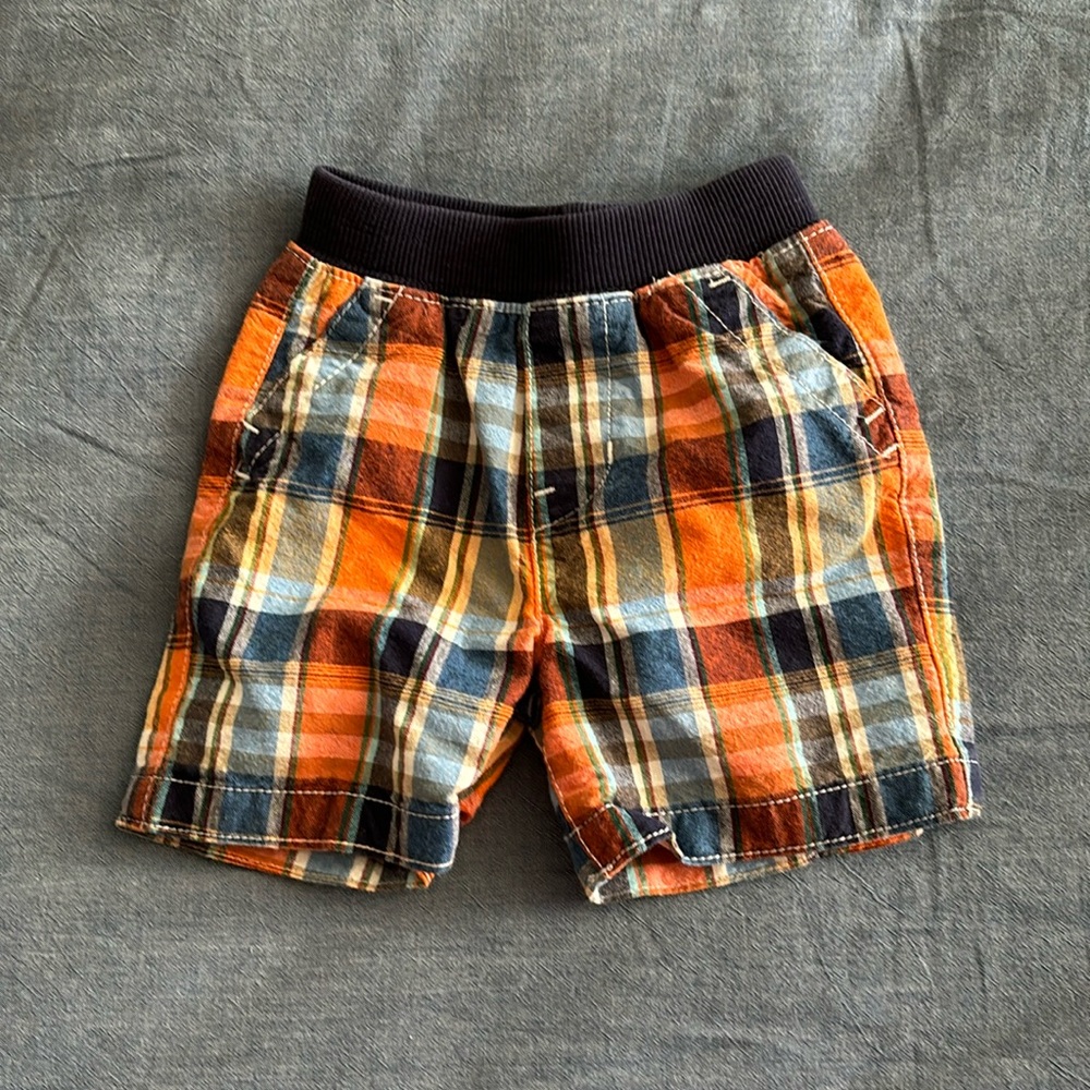 The Children's Place Plaid Baby Boy Shorts, 0-3 Months